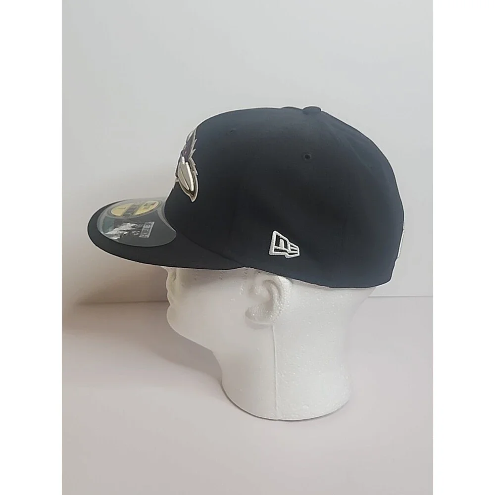 Baltimore Ravens New Era 59Fifty Hat Cap Size 7 Black NFL Embroidered
